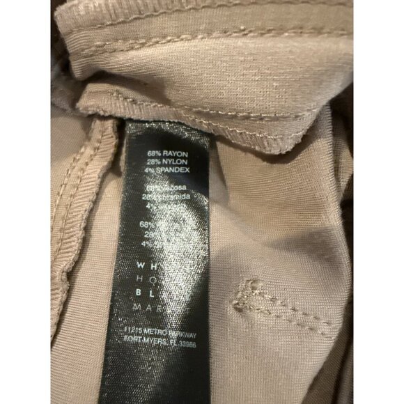 White House Black Market WHBM Skimmer Jeans Ankle Zippers Tan Size 6 Pre-Own EUC - Picture 9 of 9